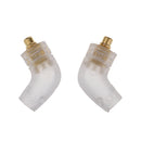 Pair Embedded Angle Shape Male Pin Plug Jack for Shure SE215 / SE315 / SE425 / SE535 / UE900 Headphone DIY Connector White