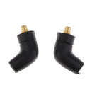 Pair Embedded Angle Shape Male Pin Plug Jack for Shure SE215 / SE315 / SE425 / SE535 / UE900 Headphone DIY Connector Black