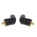 Pair Embedded Angle Shape Male Pin Plug Jack for Shure SE215 / SE315 / SE425 / SE535 / UE900 Headphone DIY Connector Black