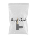 90Â° 3.5mm 1/8'' 3 Pole Male Plug A/V Solder Gold Plated Connector Black