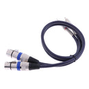Dual Female XLR To Male RCA Cable 2 XLR To 2 RCA Plug Audio Cable Cord 0.5M