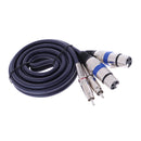 Dual Female XLR To Male RCA Cable 2 XLR To 2 RCA Plug Audio Cable Cord 1.5M