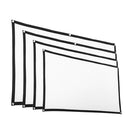 72 Inch 16:9 Portable Projector Screen High Contrast Collapsible Design with Hanging Hole Grommets for Front Projection Home Indoor and Outdoor Movie Match Party