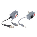 CCTV Coax BNC Video Power Balun Transceiver to CAT5e CAT6 RJ45 Connector 12V 1pairs/2pcs