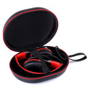 Durable Headset Round Case Travel Bag Hard Storage Box for Earphone Headphone Black