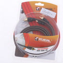 Car RCA Audio Cable Triple Shielded Spiral Twisted Dual Male RCA Cable Black