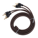 Car RCA Audio Cable Triple Shielded Spiral Twisted Dual Male RCA Cable Black