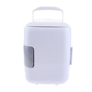 4L Car Mini Fridge Electric Refrigerator Cooler And Warmer Freezer White