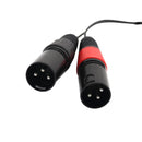 Dual 3 Pin XLR Male to Right Angle 3.5mm Stereo Jack Mic Audio Cord Cable