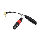 Dual 3 Pin XLR Female to Right Angle 3.5mm Stereo Jack Mic Audio Cord Cable