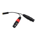 3.5mm (TRS) Mini-Jack Female Microphone Adapter to Dual 3-pin XLR Female Connector for Camcorders, Recorders, & Mixers
