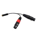 3.5mm (TRS) Mini-Jack Female Microphone Adapter to Dual 3-pin XLR Female Connector for Camcorders, Recorders, & Mixers