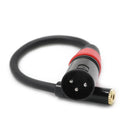 3.5mm (TRS) Mini-Jack Female Microphone Adapter to 3-pin XLR Male Connector for Camcorders, Recorders, & Mixers