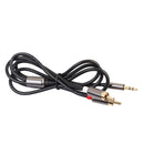 RCA Cable, Dual Shielded Gold-Plated 3.5mm Male to 2RCA Male Stereo Audio Y Cable 1m