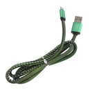Micro USB To USB Discoloration Data Sync Charging Cable Green