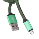 Micro USB To USB Discoloration Data Sync Charging Cable Green