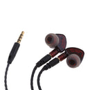Earphones In Ear Headphones Earbuds with Microphone and Volume Control for iPhone Android Smartphone Tablet Laptop, 3.5mm Audio Plug Devices Dark Red
