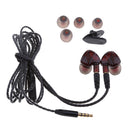 Earphones In Ear Headphones Earbuds with Microphone and Volume Control for iPhone Android Smartphone Tablet Laptop, 3.5mm Audio Plug Devices Dark Red
