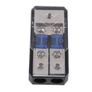 Power Distribution Block Accepts 4/8 AWG Gauge Wire AGU Fuse Holder 60A(2in 1out) High Power in-line Fuses