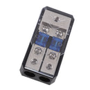 Power Distribution Block Accepts 4/8 AWG Gauge Wire AGU Fuse Holder 60A(2in 1out) High Power in-line Fuses