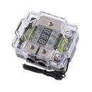 100A 2Way Car Speaker Digital Fuse Block Circuit Breaker Distribution Holder for Car Boat Van Professional