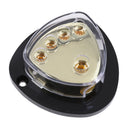 4-Way Car Audio Solar Amp Power/Ground Cable Splitter Distribution Block with Protective shell