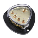 4-Way Car Audio Solar Amp Power/Ground Cable Splitter Distribution Block with Protective shell