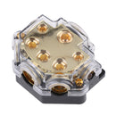 5-Way Car Audio Solar Amp Power/Ground Cable Splitter Distribution Block with Protective shell