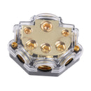 5-Way Car Audio Solar Amp Power/Ground Cable Splitter Distribution Block with Protective shell