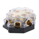 5-Way Car Audio Solar Amp Power/Ground Cable Splitter Distribution Block with Protective shell