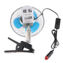 24V 6inch Car Mini Electric Fan Strong Wind Car Fan Car Air Conditioner Low Noise Portable Auto Air Cooling Fan Back Case Fully-closed