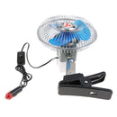 24V 6inch Car Mini Electric Fan Strong Wind Car Fan Car Air Conditioner Low Noise Portable Auto Air Cooling Fan Back Case Fully-closed