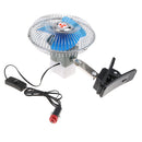 24V 6inch Car Mini Electric Fan Strong Wind Car Fan Car Air Conditioner Low Noise Portable Auto Air Cooling Fan Back Case Fully-closed