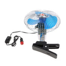 24V Dashboard Oscillating Vehicle Car Van Truck Home Clip-On Fan 8inch Semi-closed