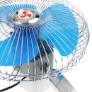 24V Dashboard Oscillating Vehicle Car Van Truck Home Clip-On Fan 8inch Semi-closed