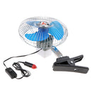 24V Dashboard Oscillating Vehicle Car Van Truck Home Clip-On Fan 8inch Semi-closed
