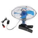 24V Portable Car Vehicle Cooling Cool Air Fan Car Mini Fan Cooling Fan Truck Car Cooler Fan 10inch Back Shell Fully-closed,Blue