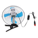 24V Portable Car Vehicle Cooling Cool Air Fan Car Mini Fan Cooling Fan Truck Car Cooler Fan 10inch Back Shell Fully-closed,Blue