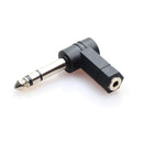 3.5mm Stereo Female To 6.35mm 1/4"Male Right Angle Headphone Audio Adapter