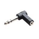 3.5mm Stereo Female To 6.35mm 1/4"Male Right Angle Headphone Audio Adapter