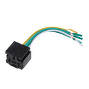 12V 40-80Amp Relay Socket Holder with 5 Pin Chargeover Wire Harness for Car Van Truck