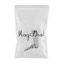 (1 Pack) 3.5mm Male to Female Auxiliary Stereo Audio Headphone Jack AUX Adapter [4-Conductor | 24K Gold Plated Plug] for iPhone, Smartphones, Tablets, Speakers, Microphone & Card Readers Silver