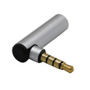 (1 Pack) 3.5mm Male to Female Auxiliary Stereo Audio Headphone Jack AUX Adapter [4-Conductor | 24K Gold Plated Plug] for iPhone, Smartphones, Tablets, Speakers, Microphone & Card Readers Silver