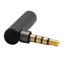 (1 Pack) 3.5mm Male to Female Auxiliary Stereo Audio Headphone Jack AUX Adapter [4-Conductor | 24K Gold Plated Plug] for iPhone, Smartphones, Tablets, Speakers, Microphone & Card Readers Gray