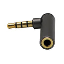 (1 Pack) 3.5mm Male to Female Auxiliary Stereo Audio Headphone Jack AUX Adapter [4-Conductor | 24K Gold Plated Plug] for iPhone, Smartphones, Tablets, Speakers, Microphone & Card Readers Gray