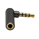 (1 Pack) 3.5mm Male to Female Auxiliary Stereo Audio Headphone Jack AUX Adapter [4-Conductor | 24K Gold Plated Plug] for iPhone, Smartphones, Tablets, Speakers, Microphone & Card Readers Gray