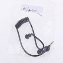 3.5mm Mono Headset Earphone Stereo Air Tube Earpiece Lightweight Black