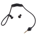 3.5mm Mono Headset Earphone Stereo Air Tube Earpiece Lightweight Black
