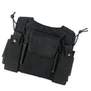 Radio Chest Harness Chest Front Pack Pouch Holster Vest Rig for Two Way Radio Walkie Talkie(Rescue Essentials) (Black)