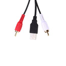USB 2.0 & 2 RCA Male To 3.5mm USB2.0 Female Car Mount Flush Cable 2RCA USB 3.0 Flush Mount Extension Cable - 3ft